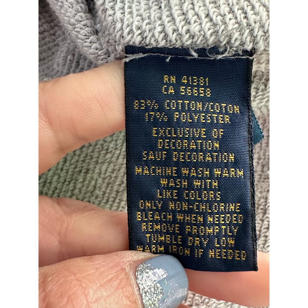 Polo Ralph Lauren gray long sleeves full zip hoodie jacket size Medium - Picture 4 of 12